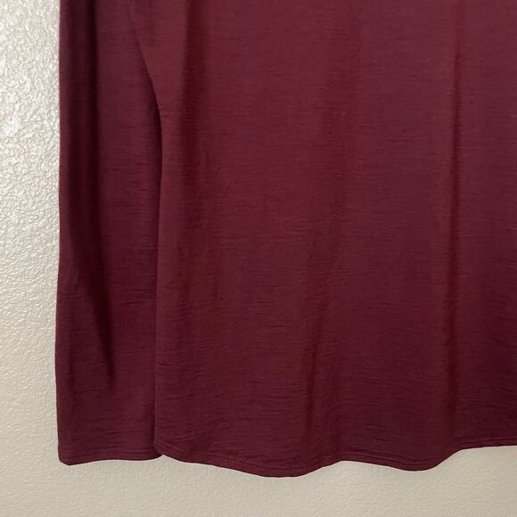 Segments Top Womens Large Red Purple Merino Wool Base Layer Knit Outdoor Hiking - Picture 5 of 11